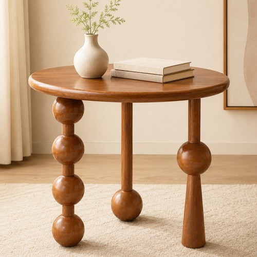 Walnut rubberwood round - walnut,