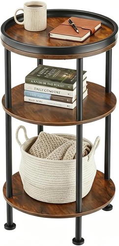 Small round side table - side, tier