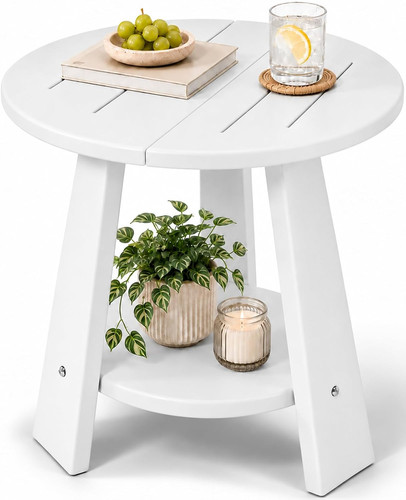 Round outdoor side - side, table