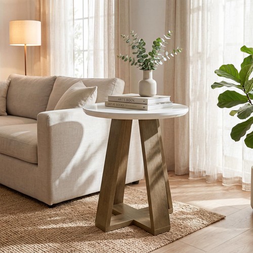 Round side table small - round, end